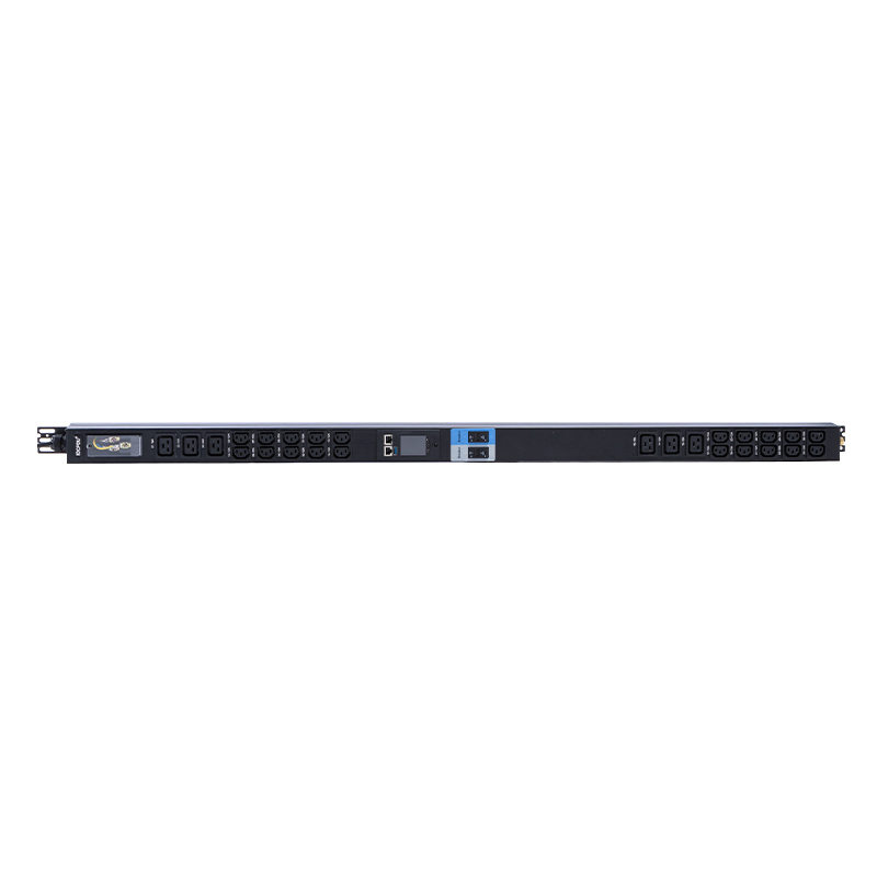 TCP/IP 지능형 랙 PDU 26 콘센트 IEC C13 /C19 1.5U 액체 자기 회로 차단기 수직