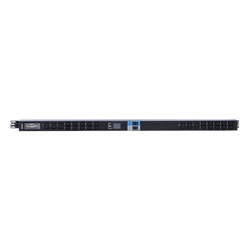 TCP/IP 지능형 랙 PDU 26 콘센트 IEC C13 /C19 1.5U 액체 자기 회로 차단기 수직