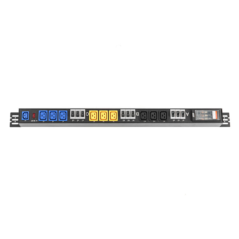 3상 10구 C13 C19 수직 차단기 과부하 보호 스위치 랙 Pdu